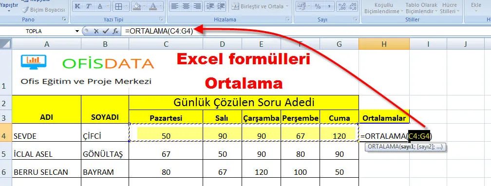 Excel Toplama Formülleri FOTO: Excel Toplama Formülleri