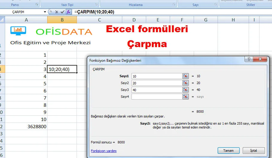 Excel Toplama Formülleri FOTO: Excel Toplama Formülleri