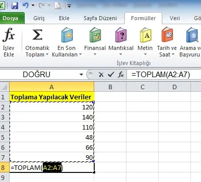 Excel Uygulama Örnekleri FOTO: Excel Uygulama Örnekleri