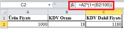 Excel Yüzde Hesaplama FOTO: Excel Yüzde Hesaplama