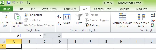 Excel Veri Menüsü FOTO: Excel Veri Menüsü