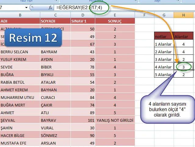 Excelde Eğer Formülü FOTO: Excelde Eğer Formülü