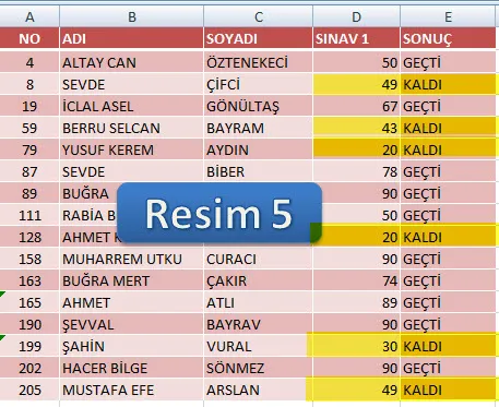 Excelde Eğer Formülü FOTO: Excelde Eğer Formülü