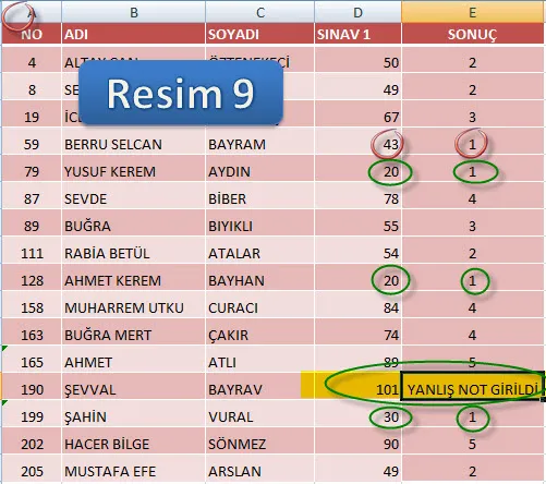 Excelde Eğer Formülü FOTO: Excelde Eğer Formülü