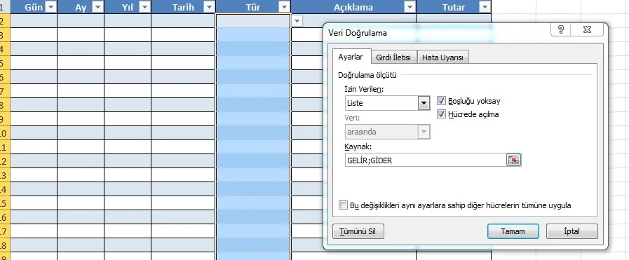 Gelir Gider Tablosu Excel FOTO: Gelir Gider Tablosu Excel