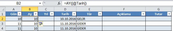 Gelir Gider Tablosu Excel FOTO: Gelir Gider Tablosu Excel