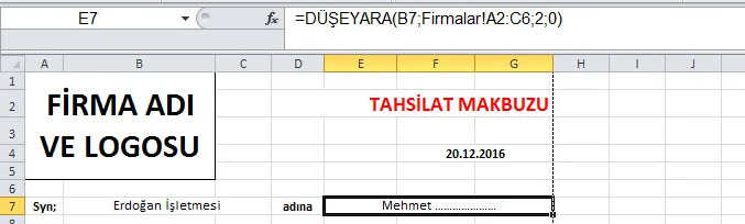 Tahsilat Makbuzu Excel FOTO: Tahsilat Makbuzu Excel